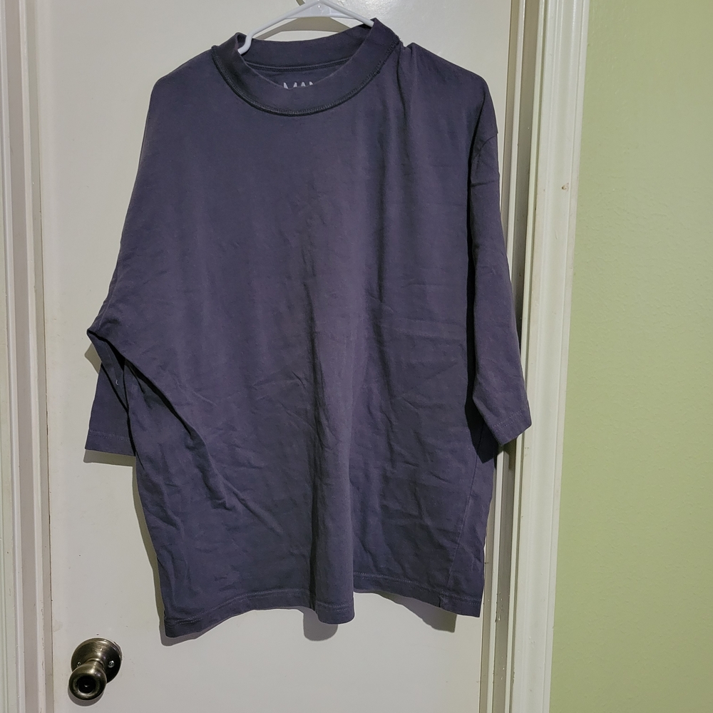 Boohoo Men's Dark Blue Long Sleeve Tee